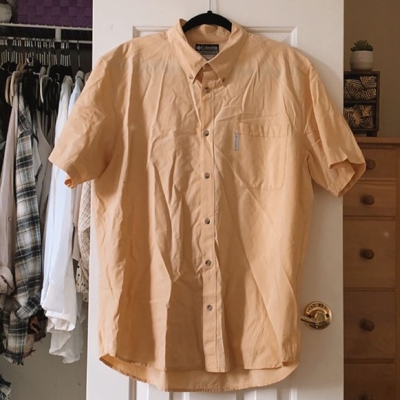 Yellow Columbia Short Sleeve Button Down - Picture 2 of 3